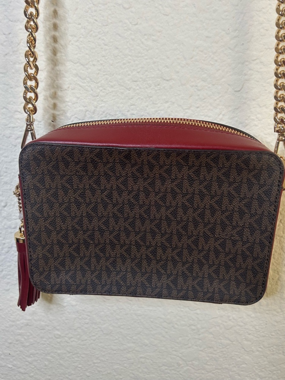 Michael Kors Jet Set Brandy Camera Signature Crossbody Bag Purse Chic Casual - Picture 5 of 9